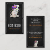 Retro/vintage chalkboard business card visitekaartje (Voorkant / Achterkant)