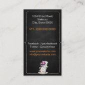 Retro/vintage chalkboard business card visitekaartje (Achterkant)