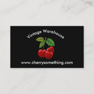 Retro Vintage Cherry Print Visitekaartje