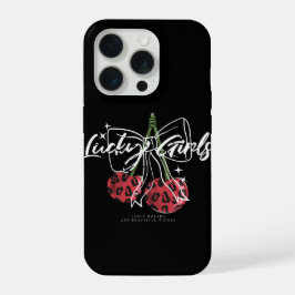 Retro Vintage Cherry Quote Typography  iPhone 15 Pro Case