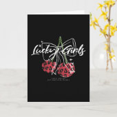 Retro Vintage Cherry Quote Typography  Kaart (Gele Bloem)