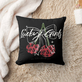 Retro Vintage Cherry Quote Typography  Kussen