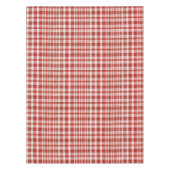 Retro Vintage Cherry Red Textured Plaid Tafelkleed (Voorkant)