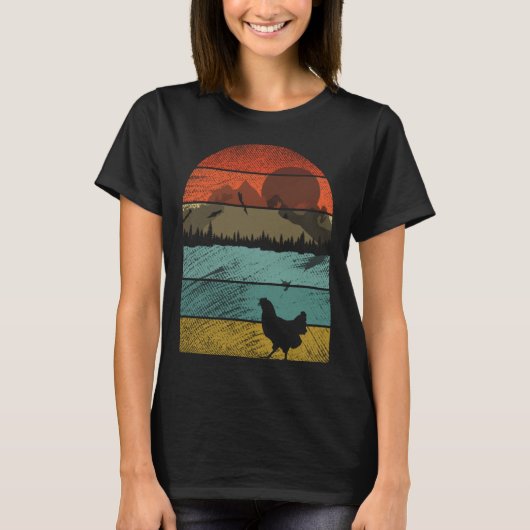 Retro vintage Chicken Animal 1 T-shirt (Voorkant)