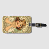 retro vintage child with flowers bagagelabel (Voorkant (horizontaal))