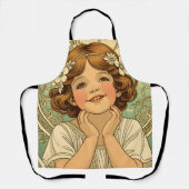 retro vintage child with flowers schort (Voorkant)