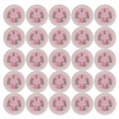 Retro Vintage Christmas: 1950's Pink Xmas Sticker (Voorkant)