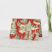 Retro Vintage Christmas Landscape Feestdagen Kaart (Achterkant)