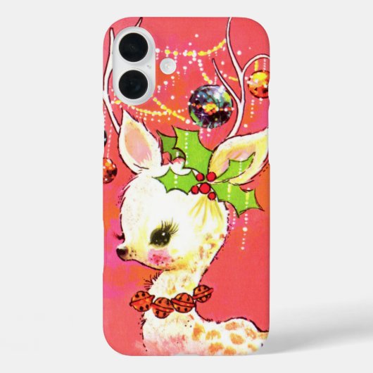 Retro vintage Christmas reindeer Case-Mate iPhone Case (Achterkant)