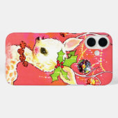 Retro vintage Christmas reindeer Case-Mate iPhone Case (Achterkant (horizontaal))