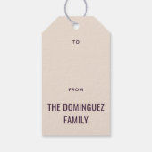 Retro Vintage Christmas Tree Presents Gift Tag Cadeaulabel (Achterkant)