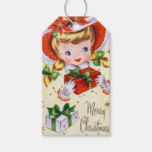 Retro Vintage Christmas voeg naamlabels toe Cadeaulabel (Voorkant)