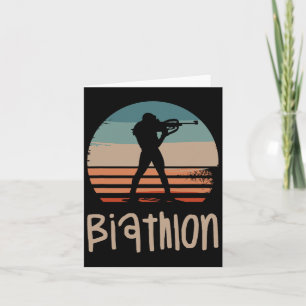 Retro Vintage Clic Biatlon Biatleet Kaart