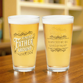 Retro Vintage Cool Elegante Typografie Vaderdag Glas