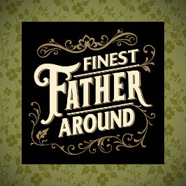 Retro Vintage Cool Elegante Typografie Vaderdag Poster