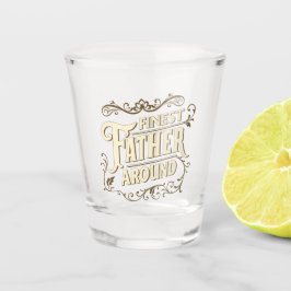 Retro Vintage Cool Elegante Typografie Vaderdag Shot Glas