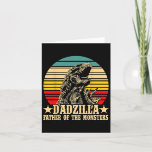 Retro Vintage Dadzilla Vader der Monsters Kaart