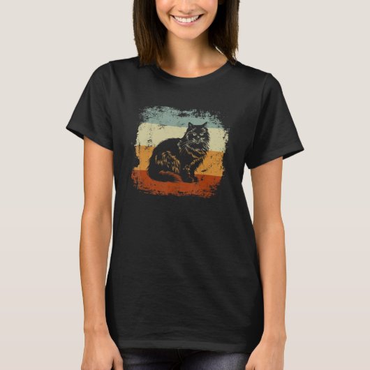 Retro Vintage Design Ragamuffin Kat T-shirt (Voorkant)