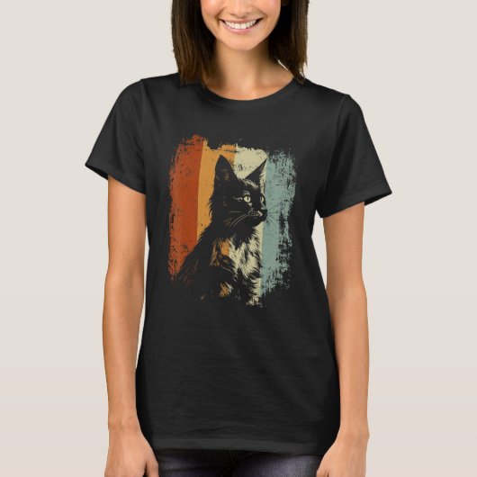Retro Vintage Design Somalische Kat T-shirt (Voorkant)