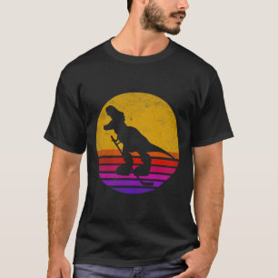 Retro Vintage Dinosaur IJshockey Dinosaurus T-shirt