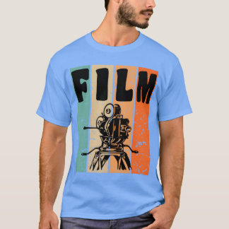 Retro Vintage Director Movie Filmmaking Camera fri T-shirt