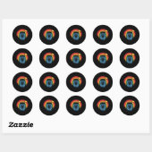 Retro Vintage Disc Golf _2 Ronde Sticker (Vel)