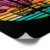 Retro Vintage Discgolf Shirts Discgolf Kleding  Poster (Hoek)