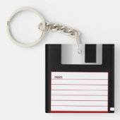 Retro Vintage Diskette Sleutelhanger (Voorkant)