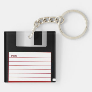 Retro Vintage Diskette Sleutelhanger