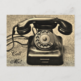 Retro Vintage Draaischijf Telefoon Bel Me Ansichtk Briefkaart