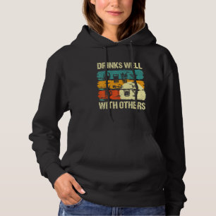 Retro Vintage Drinkt Goed met Anderen Tequila Bier Hoodie