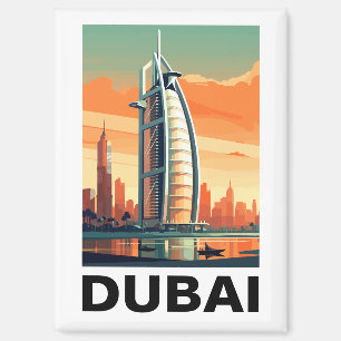 Retro Vintage Dubai UAE Travel Magneet