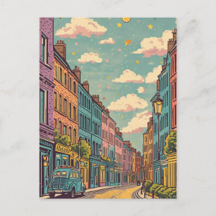 retro vintage Dublin Ierland Briefkaart