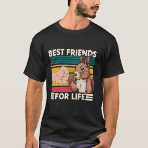 Retro Vintage Eekhoorn Beste Vriend Voor Het Leven T-shirt