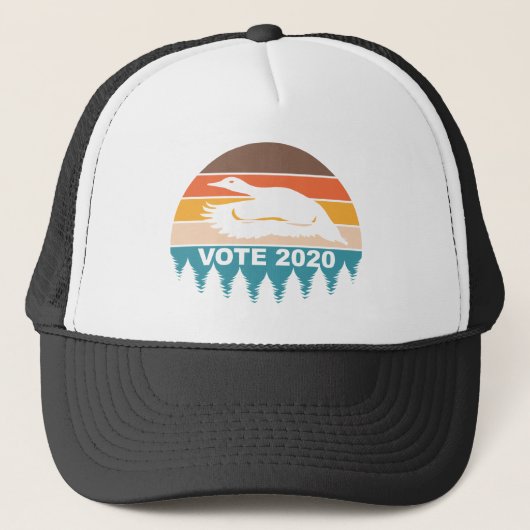 Retro Vintage Election Vote Duck 2020 Trucker Pet (Voorkant)