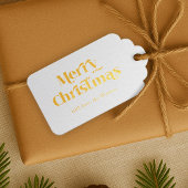 Retro Vintage Elegant Vrolijk Kerstfeest Cadeaulabels