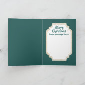 Retro vintage Engelen van Kerstmis voegen Feestdagen Kaart (Binnen)