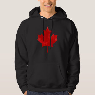 Retro Vintage Esdoornblad Canadese Vlag Mooie Cana Hoodie