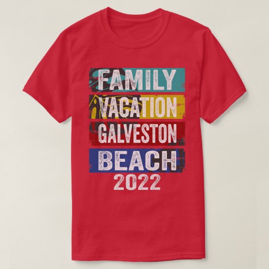 Retro Vintage Family Vacation 2022 T-shirt (Design voorkant)