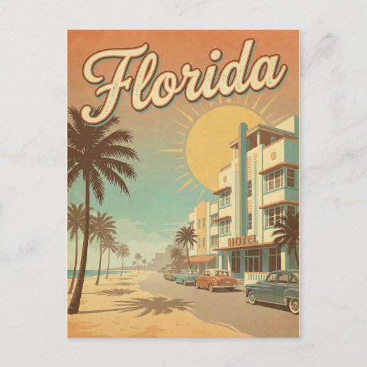 retro vintage Florida ansichtkaart Briefkaart (Voorkant)