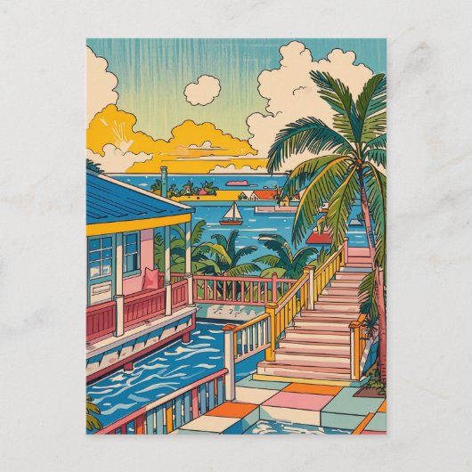 retro vintage Florida Briefkaart (Voorkant)
