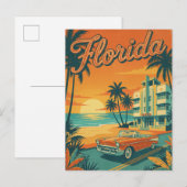 retro vintage Florida Postcard Briefkaart (Voorkant / Achterkant)