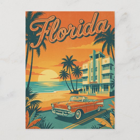 retro vintage Florida Postcard Briefkaart (Voorkant)