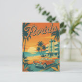 retro vintage Florida Postcard Briefkaart (Staand voorkant)