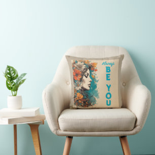 Retro Vintage Flower Power Kussen