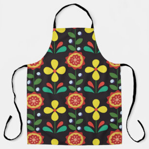 Retro vintage flower vertical lines seamle schort