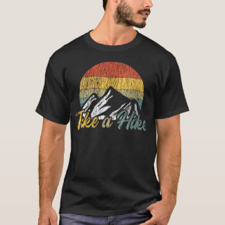 Retro Vintage Ga Wandelen Buiten Berg T-shirt