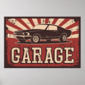 retro vintage garage poster (Voorkant)