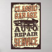 retro vintage garage poster (Voorkant)