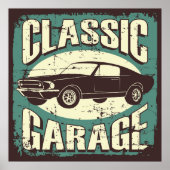 retro vintage garage poster (Voorkant)